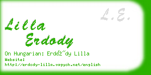 lilla erdody business card